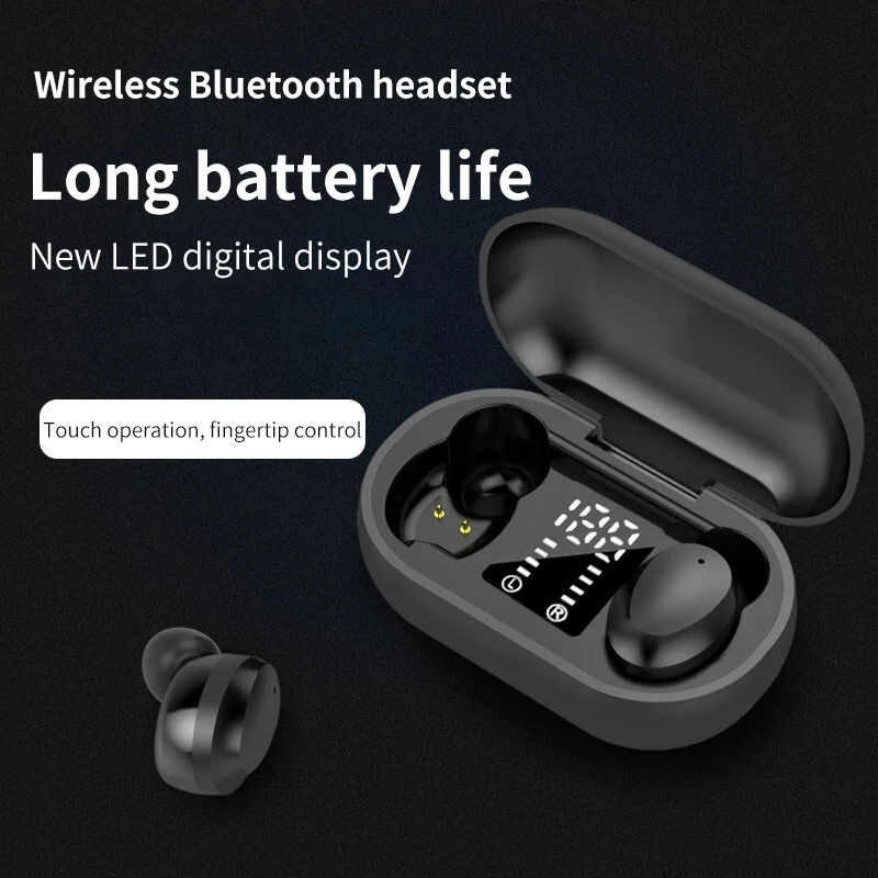 

TWS earbuds bluetooth wireless LED display Touch Control sport headset with microphone hifi earphones for phone huawei xiaomi