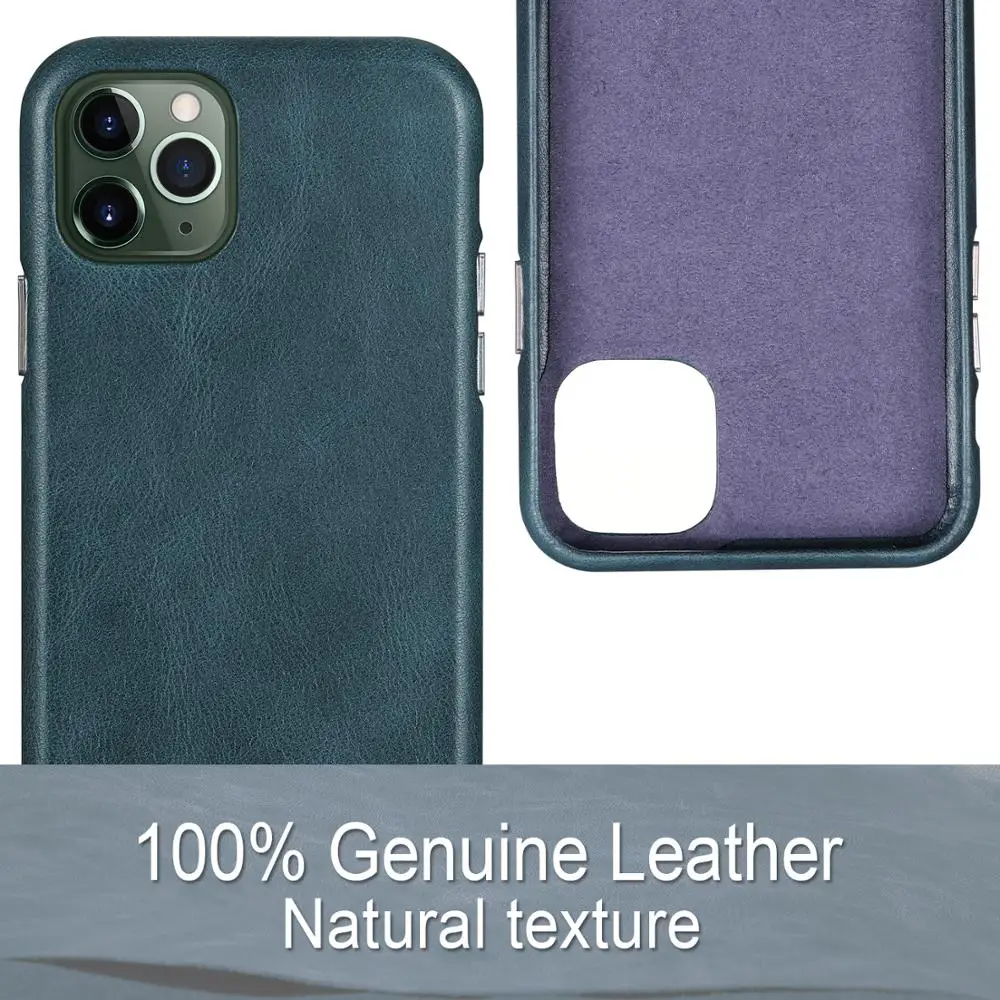 Jisoncase iPhone 11 Pro Чехол кожаный чехол, ультра тонкий и тонкий мягкий кожаный чехол на заднюю панель защелкивающийся чехол для iPhone 11 Pro 5,8 ”