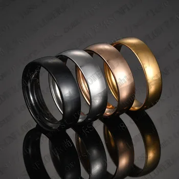 

Spherical Stainless Steel Simple Prime Ring Ring Handmade Couples Ring