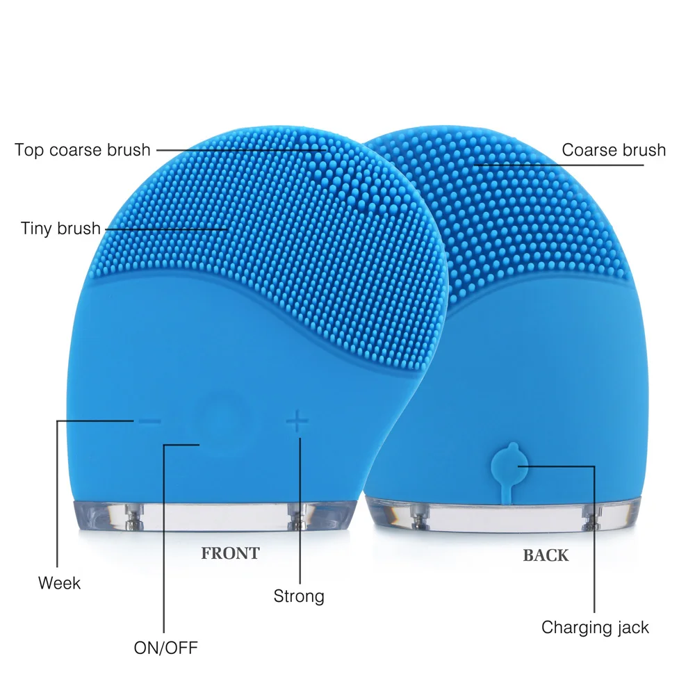 Щетка для чистки лица глубокое очищение лица водонепроницаемый силиконовый звуковой Вибрационный очиститель Глубокая чистка пор массаж кожи уход за лицом
