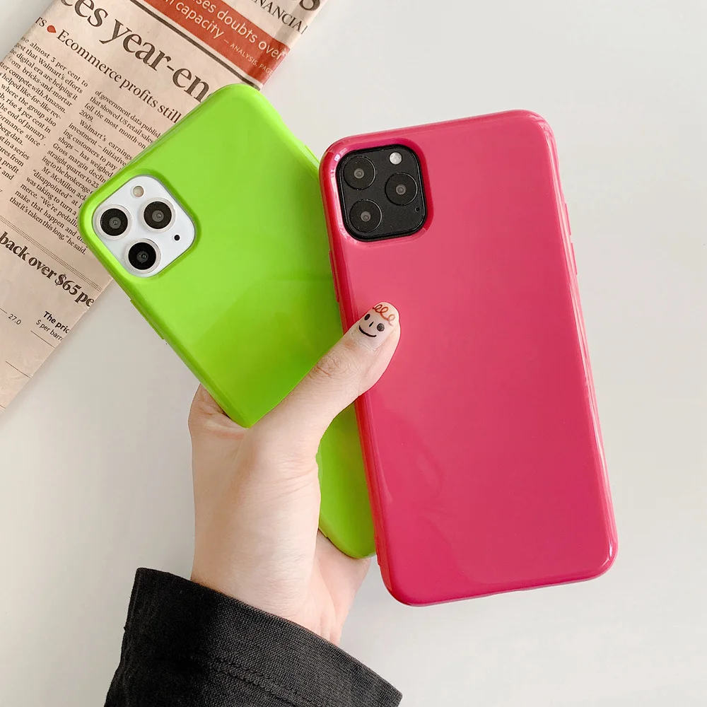 Candy Color Soft Silicone Jelly Phone Case for iPhone X XS XR 7 8 Plus Protective Glossy Back Cover for iPhone 13 11 12 Pro Max Candy Color Soft Silicone Jelly Phone Case for iPhone X XS XR 7 8 Plus Protective Glossy Back Cover for iPhone 13 11 12 Pro Max