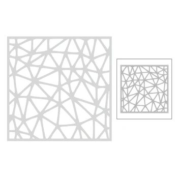 

2020 New Square Background Metal Cutting Dies For DIY Embossing Pyramid Pattern Decoration Greeting Card Cut Paper Scrapbooking