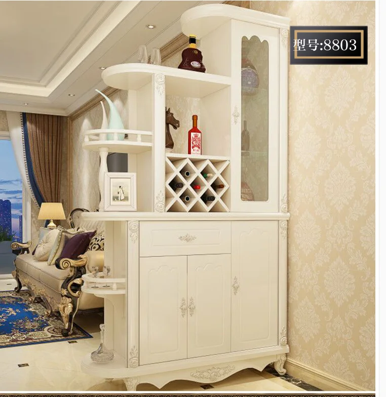 European-style porch cabinet wine cabinet living room partition double-sided room screen entrance shoe h