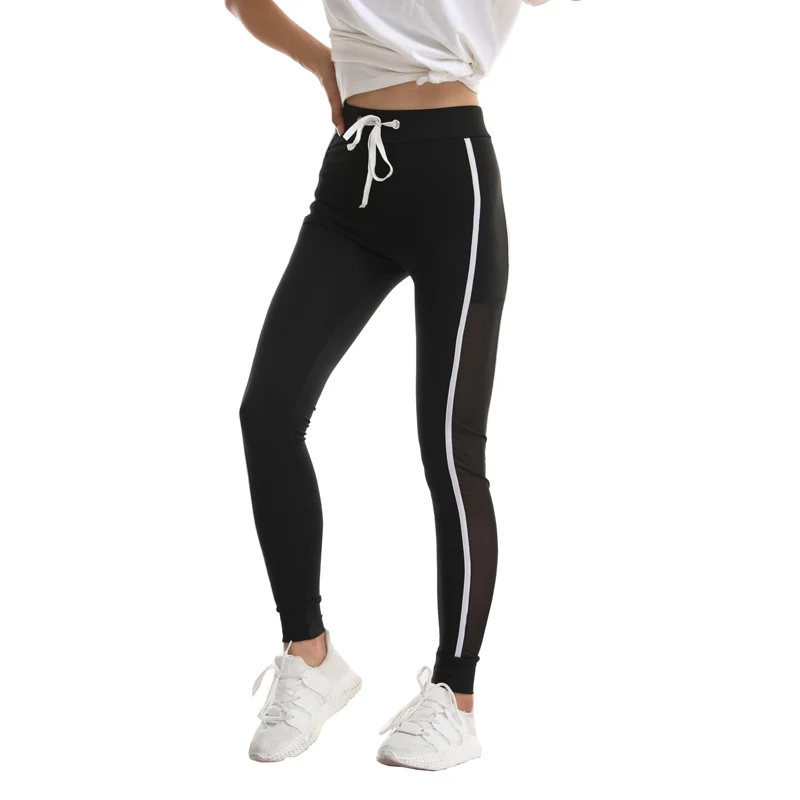 Glam city Joggers женские белые брюки с завязками и сеткой, корейские спортивные штаны для тренировок, женские брюки, женские готические брюки