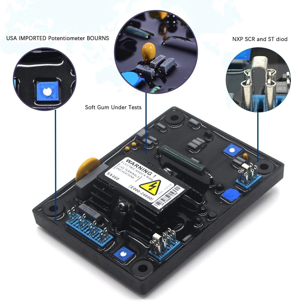 220V для генератора AVR SX460 автоматический Напряжение вольт регулятор полуволна