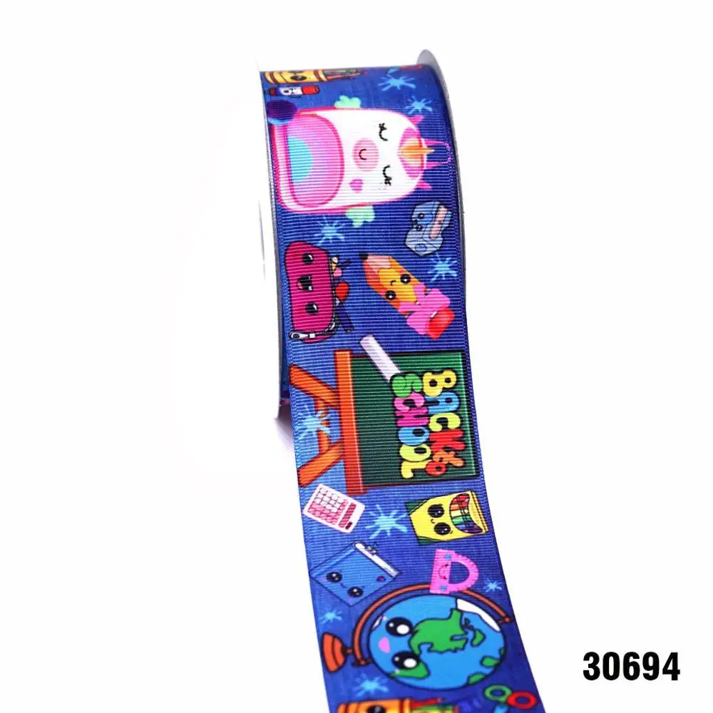 30694 DIY ремесло поставляет мультфильм персонаж напечатанный grosgrain ленты, атласная лента 50 ярдов. 30655 - Цвет: 30694