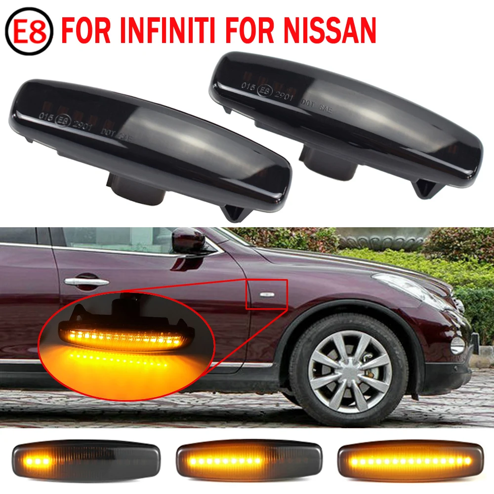 2pcs Car Lights For Infiniti Fx35, Cls51, S51 Led Dynamic Turn Signal