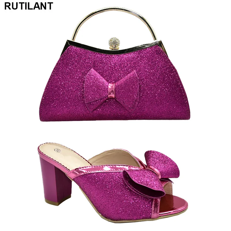 

Latest Ladies Matching Shoes and Bag Latest Luxury Women Shoes Party Pumps Italian Shoes with Matching Bags for Wedding Italy