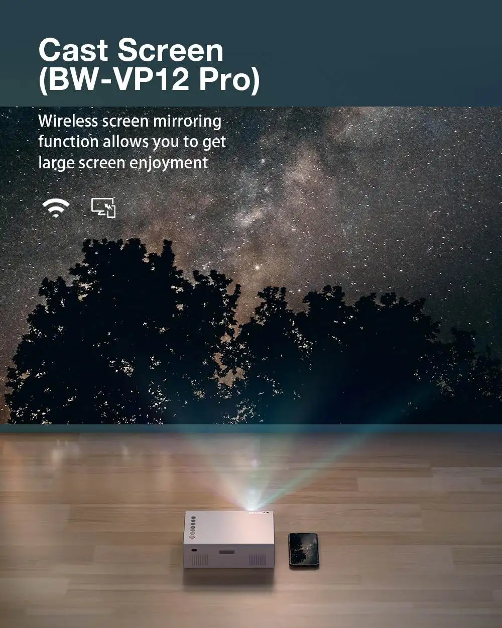 Blitzwolf Bw-vp12 Led Mini Projector 