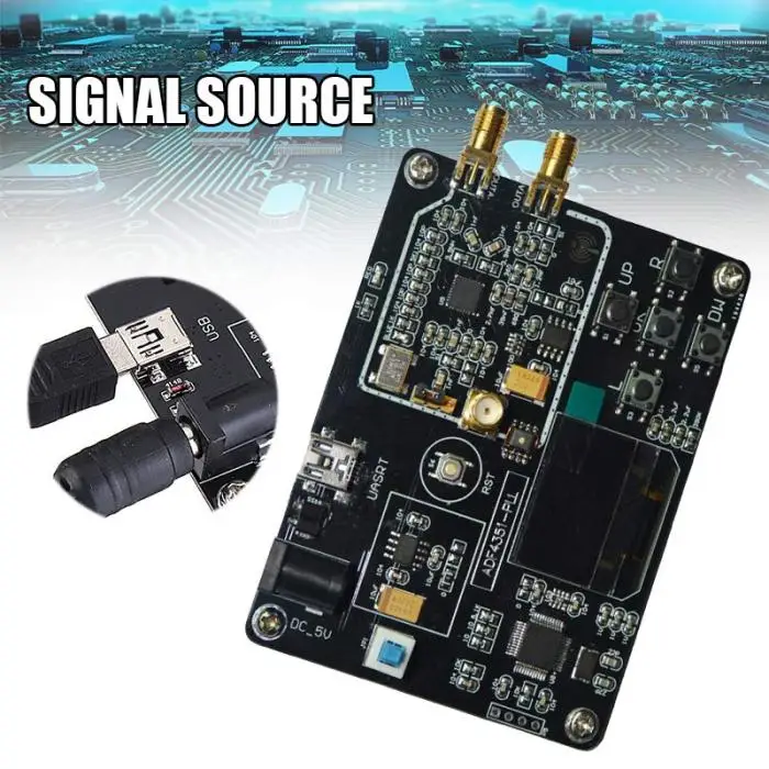 Генератор сигналов ADF4351 встроенный STM32 фазовый замкнутый модуль 35 м-4,4 ГГц источник радиочастотного сигнала подметальная машина ALI88