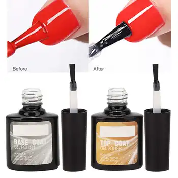

10ML 2pcs/set UV Gel Polish Base Coat Long Lasting Top Coat Nail Art Set Kit UV Gel Polish Set Nail Art Accessory
