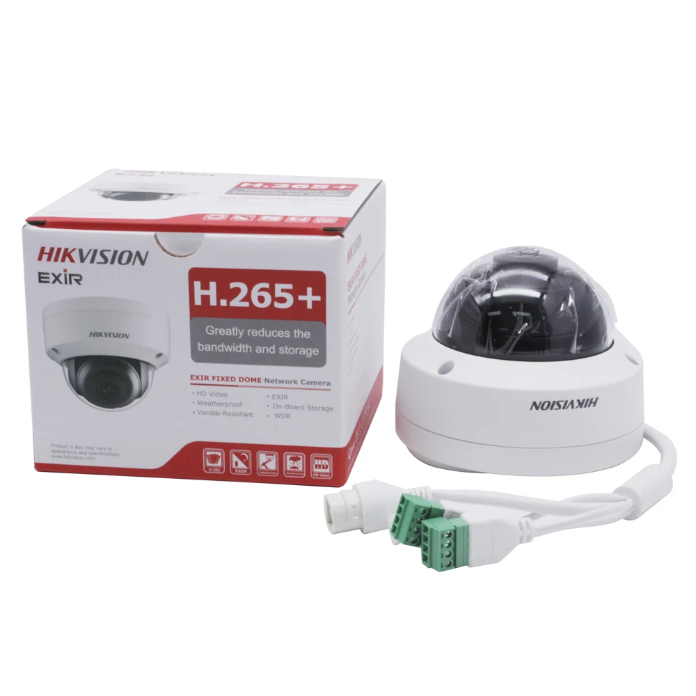 Hikvision 8MP IP камера 4K H.265 + DS 2CD2185FWD IS Dome видео наблюдение POE SD Слот Аудио IP67 30m IR