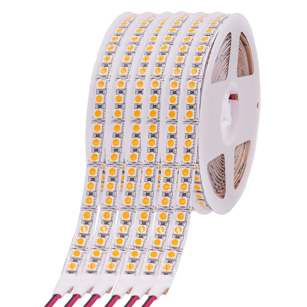 

DC 12V RGB LED Strip 5050 SMD 120LEDs/m White Pink Red Blue Gold Flexible LED Rope Ribbon Tape Indoor Decoration Lamp 5m/lot
