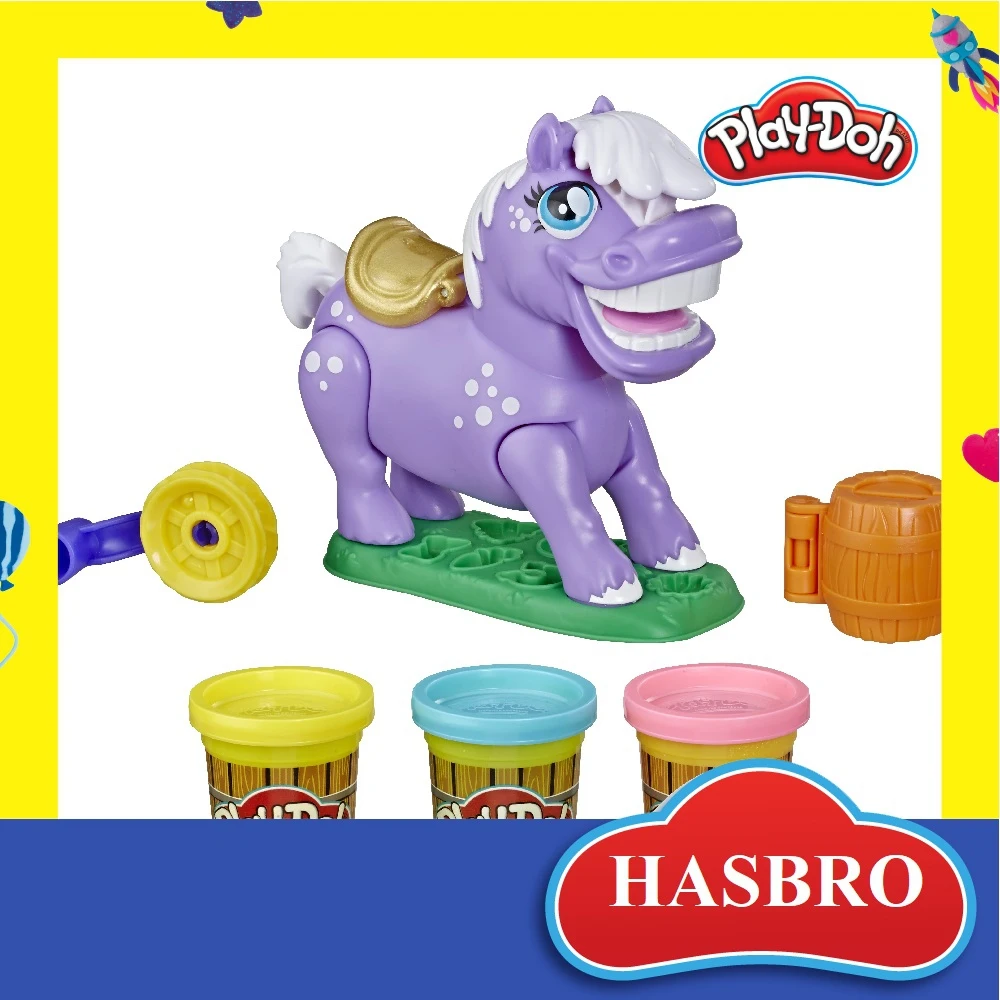 Set for modeling Play-Doh Stunt pony E67265L0 Slime Antistress Plasticine Training Hobbies Kids Games Toys Toy children Goods creative work