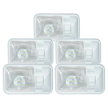 

5Pcs Car Reading Light Ceiling Light Single e Light 4500K 24Led Light Suitable For Rv, Boat