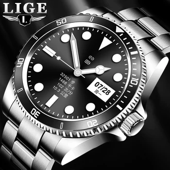 

LIGE New Smart Watch Men Bluetooth Call smartwatch Full Touch Screen Heart Rate Monitor Waterproof Fitness Watch For Android iOS