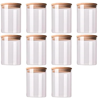 

10pcs Reusable Sealed Glass Multifunction Durable Glass Practical Tank Jar Can for Candy Food Grain