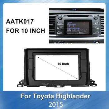 

Car Audio Frame DVD panel Car Stereo Fascia Panel Frame For Toyota Highlander 2015 Fasxia 2 Din Android Radio GPS Navigation