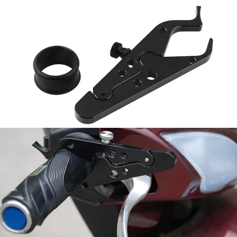 

Universal Motorcycle Throttle Clamp With Aluminum And rubber Cruise Motorbike Throttle Control Lock Hand Grips Assist Part Black