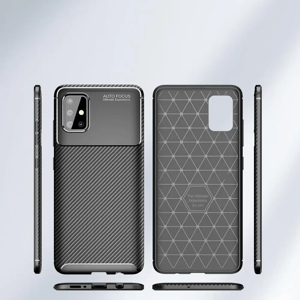 

Ultra-thin Case For Samsung Galaxy A51 Carbon Fiber Texture Silicone Cover For A01 8 9 10 20 30 40 50 70 11 21 31 41 51 71 Case