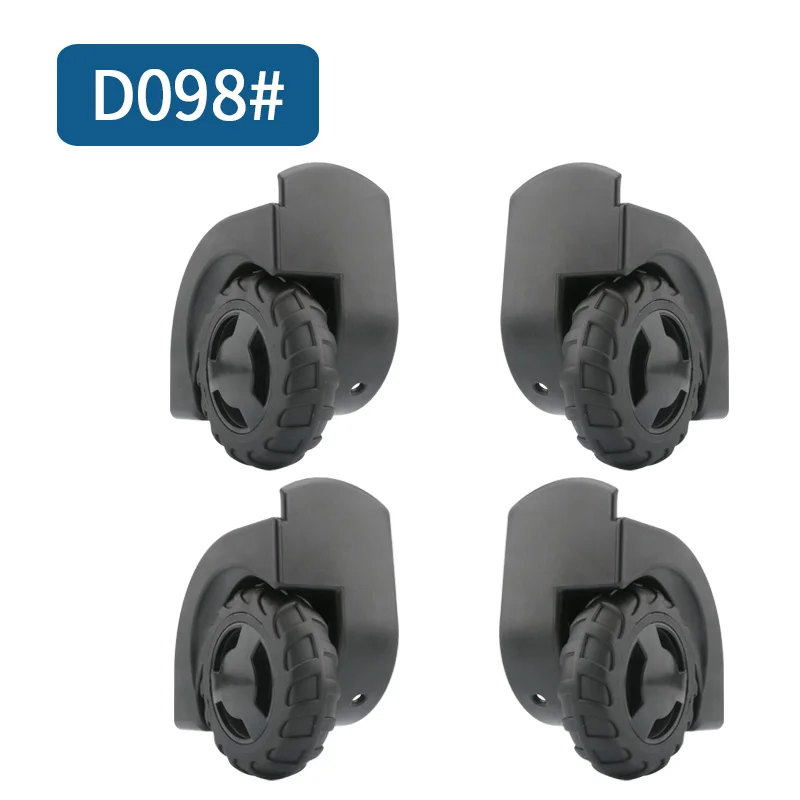 D098(4wheels) black Замена чемодана аксессуары для ремонта багажа чемодан тяговые колеса оборудование пароль коробка Фабричный выход багажные колеса - Цвет: D098(4wheels) black