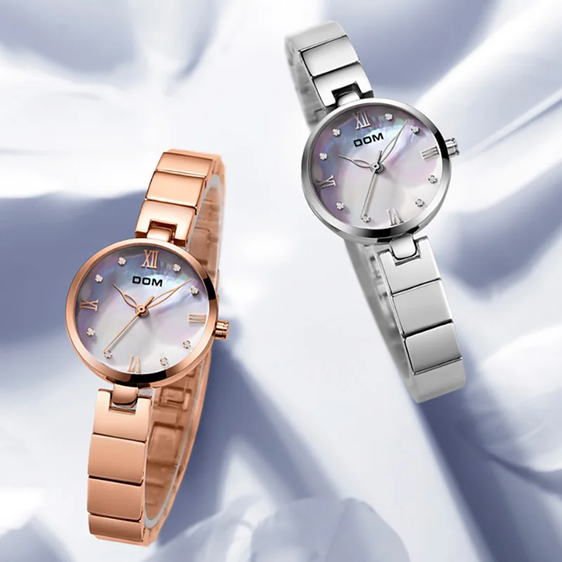 

Female Clock Clock and High Quality Clock Combine into a Fancy Gold Frame Female Clock Quartz Bracelet