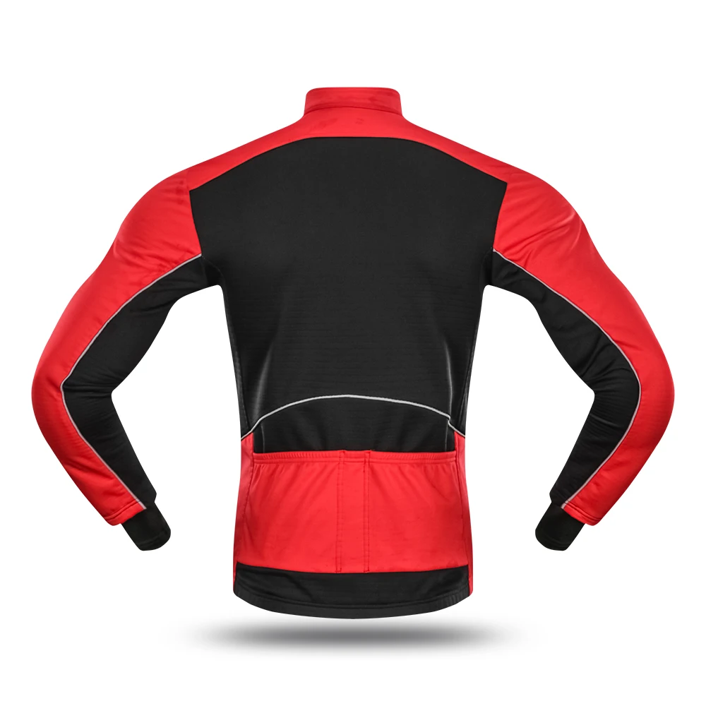 Lixada Men's Windproof Cycling Jacket Winter Thermal Polar Fleece Bike Bicycle Riding Running Clothing Sportswear Jacket Coat