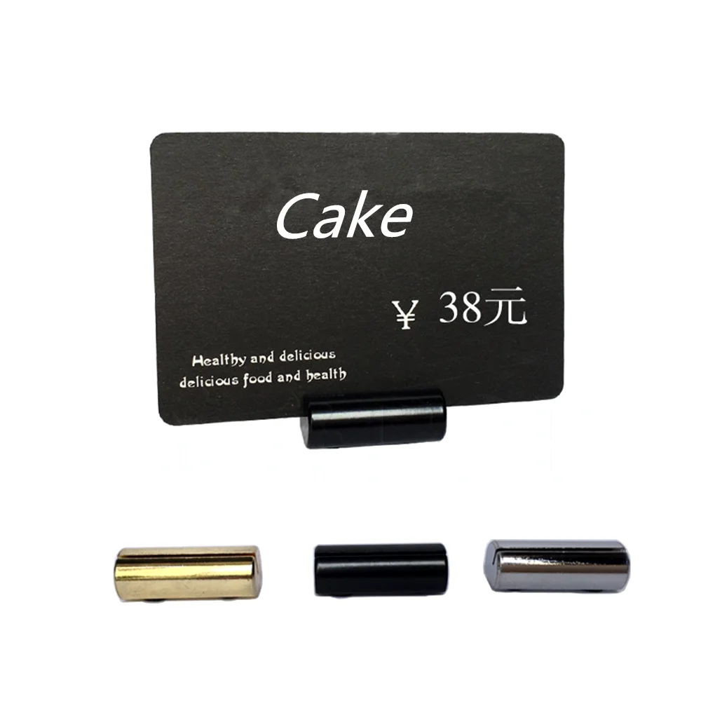 Mini POP Copper Metal Memo Clips Holders Stands Sign Price Paper Promotion Card Display Label Small 50pcs