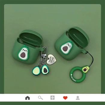 

Cute Avocado Case For JBL TUNE 225TWS True Wireless Bluetooth Earphones for JBL TUNE 220TWS Silicone Full Protective Cover Case