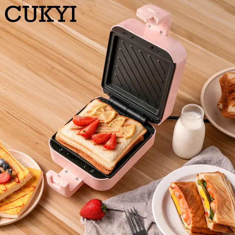 Non-stick Sandwich Maker Toaster machine 3mins Rapid Heathing  Multifunction Omelette Bacon baking pan waffle maker Toast baker 3