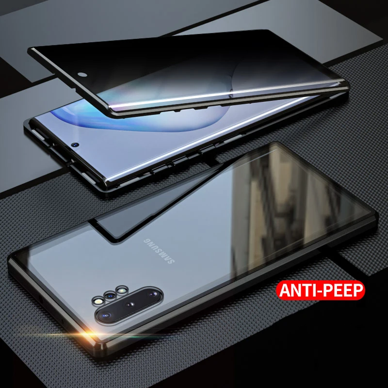 Высококачественный металлический чехол для samsung Galaxy Note 10/Plus/Note 9/Note 8, роскошный чехол из закаленного стекла