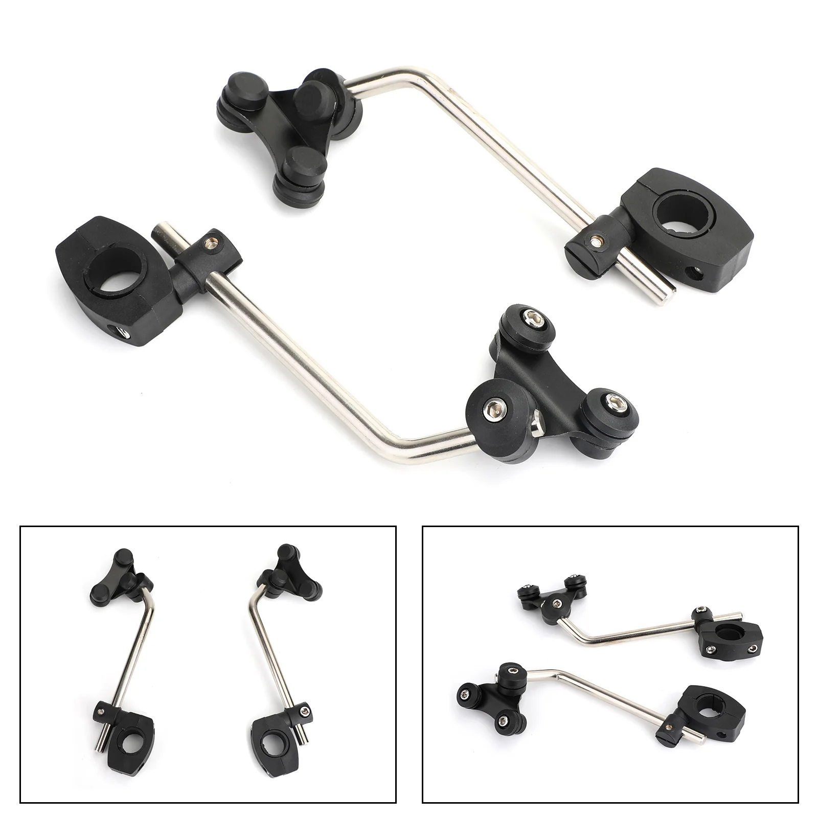 Motorcycle Windshield Topteng 7/8'' 22mm Universal Windscreen Bracket Standard Handlebar Windshield Mount Clamp Motorcycle Wind Shield Glass Motor