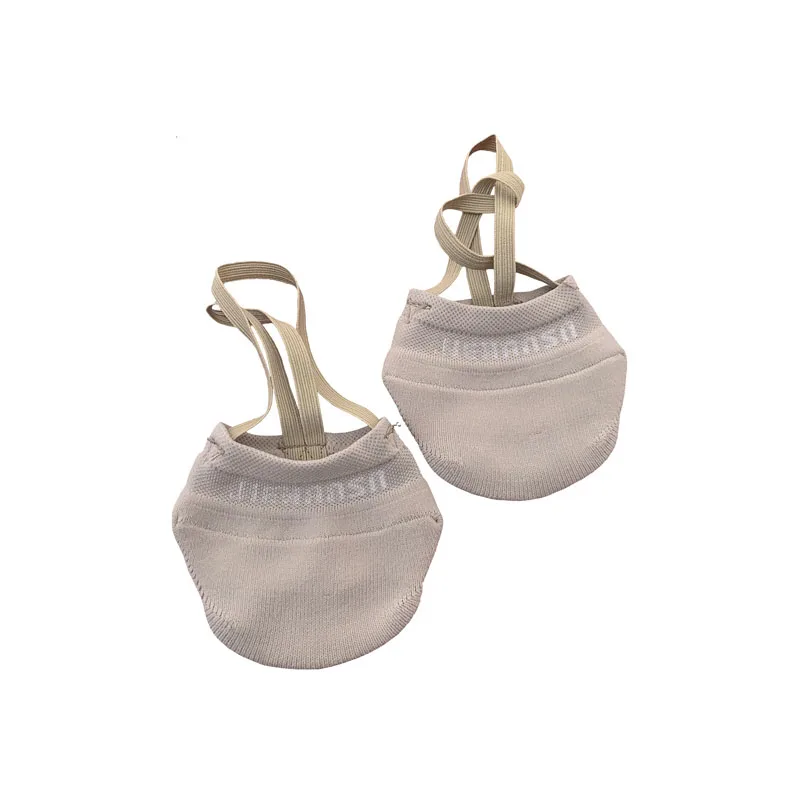 Soft Half Knitted Socks Girls Rhythmic Gymnastics Toe Shoes Ginastica Elastic Dance Feet Protection Shoes Ballroom Accessories gymnastics dance shoes