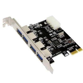 

4 Ports Add On Components Professional For Desktop Super Fast Hub Adapter Connector Expansion Card Internal PCI E To USB 3.0