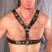 Фетиш, мужские кожаные топы, нагрудные ремни, панк, регулируемые, БДСМ, бондаж, гей, ремни, Рейв, костюмы для взрослых, секс игры