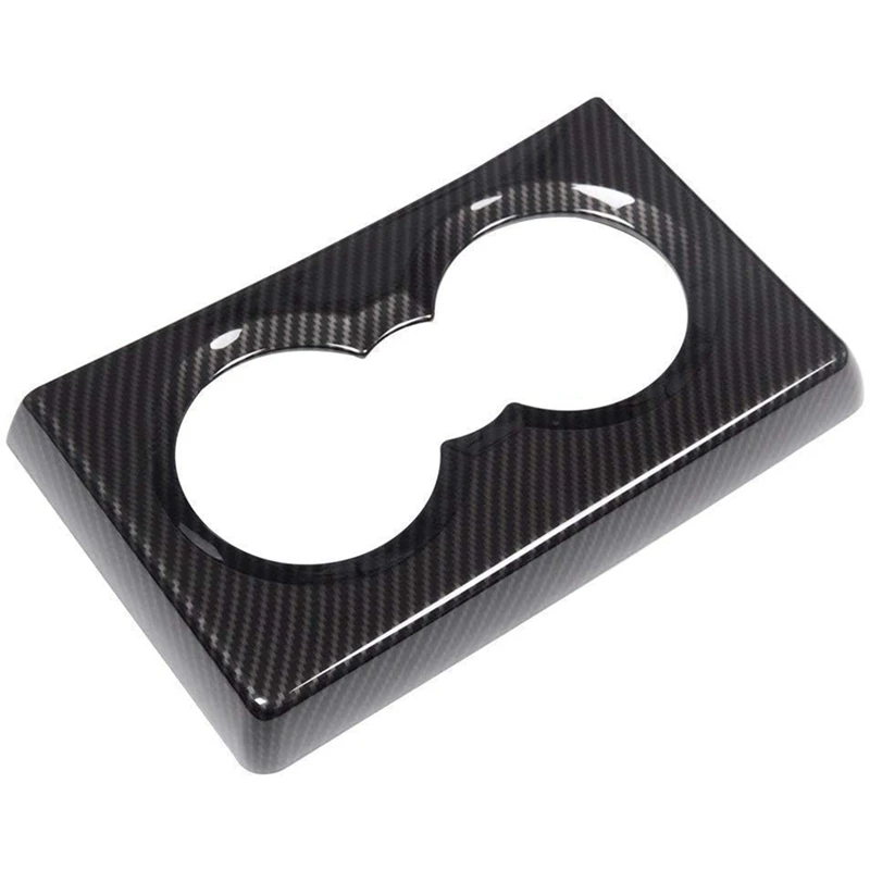 

Rear Row Water Cup Holder Frame Cover Trim for Alfa Romeo Giulia 2016-2020 Car Carbon Fiber Style ABS Accessories
