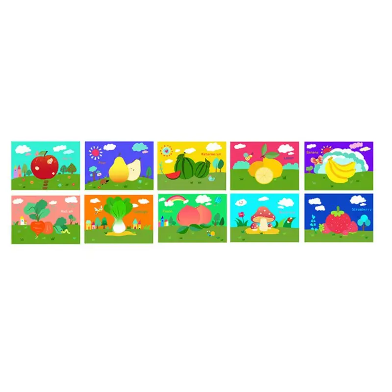Детская скретч Акварельная живопись двойного назначения Дети Студенты DIY открытка ручной работы подарки R7RB
