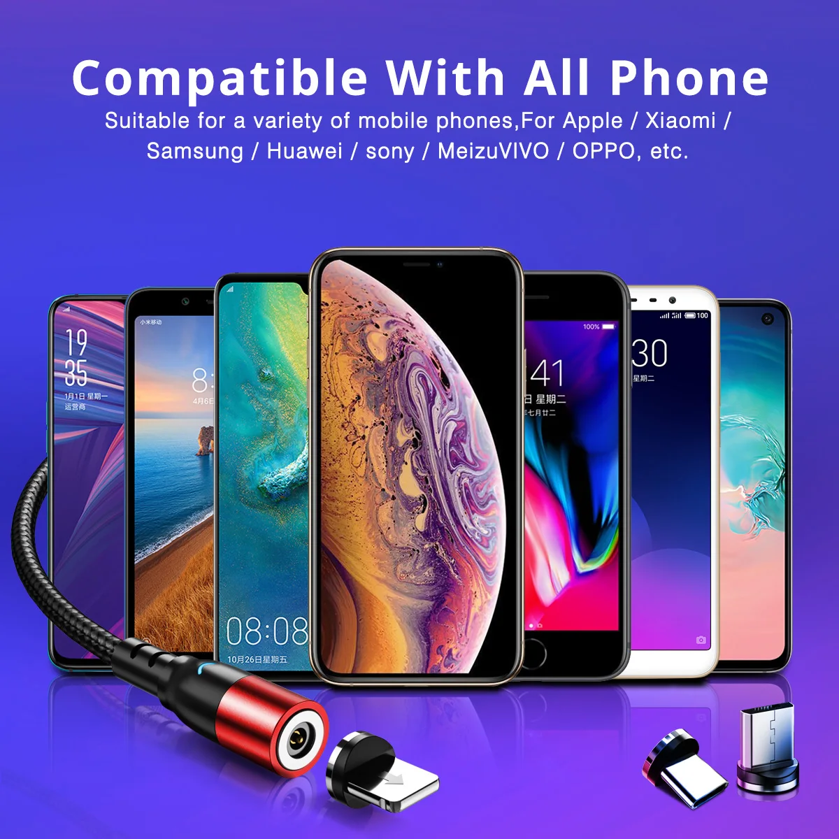 ANMONE Micro USB Magnetic Cable  Type C Cable Fast Charging Wire For iPhone Samsung Huawei Xiaomi Redmi Android USB Charger Cord android charger