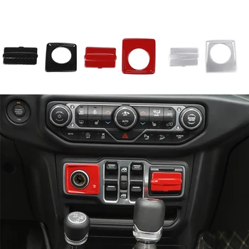 

2Pcs For Jeep JL Wrangler 2018+ Car Styling USB Cigarette Lighter Panel Frame Cover Trim ABS Red/Silver/Carbon Fiber Decoration
