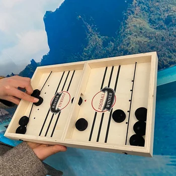 

Hot Sale Parent-child Interactive Sling Puck Table Game Fast Sling Puck Game Ice Hockey Games Catapult Chess Bumper Chess