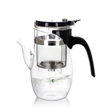 1x Kamjove термостойкий стеклянный кунг-фу чайный горшок, Офисная чайная чашка 600 мл TP787 удобный чайный горшок