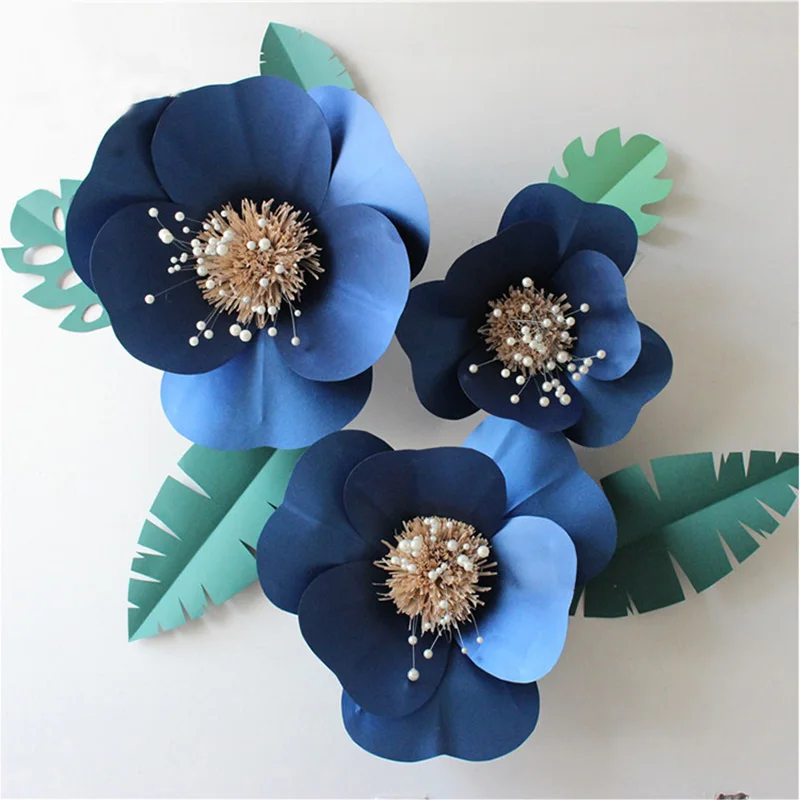 Флорес де papel gigante peonica gran rosa crisantemo Diy hogar boda Fotografia Fondo Decoration de pared Flores Скрапбукинг