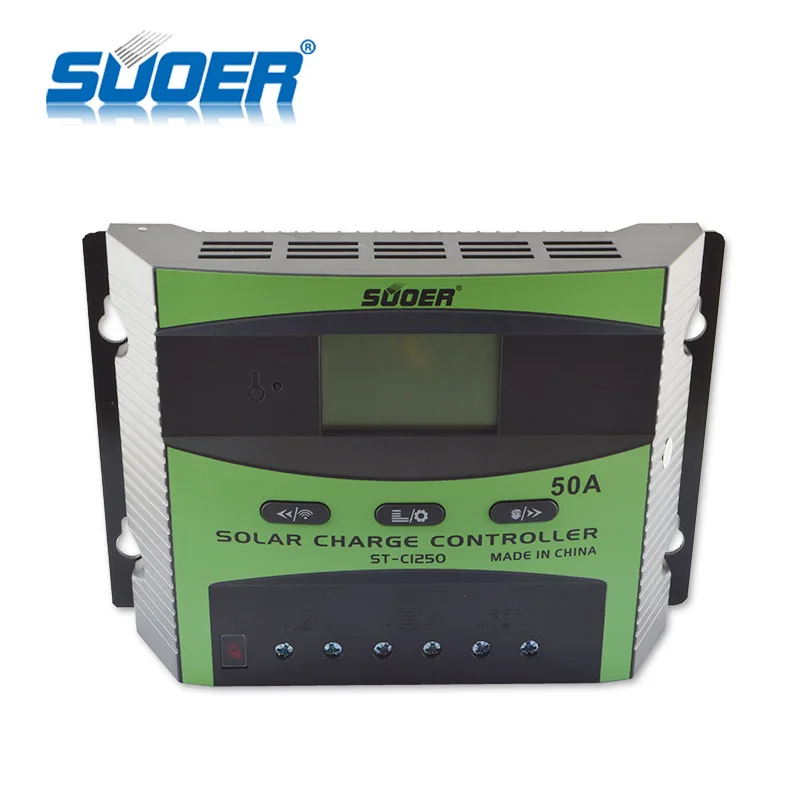

Suoer 12V 24V 50A Solar Panel Intelligent Pwm Solar Charge Controller
