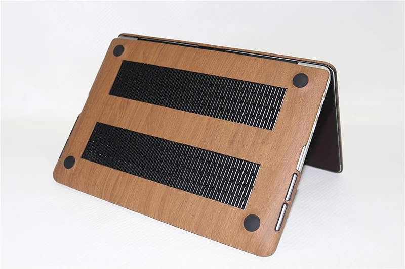 WOOD GRAIN PC Leather Lapto Back 12 inch retina Cover For Apple Mac book Air pro Stickers laptop bag wood Fundas Case |