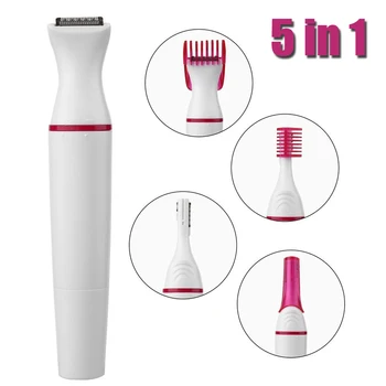 

Multifunction Electric Epilator 5 in 1 Women Face Underarm Bikini Hair Removal Device Remover Mini Female Shaver Eyebrow Trimmer