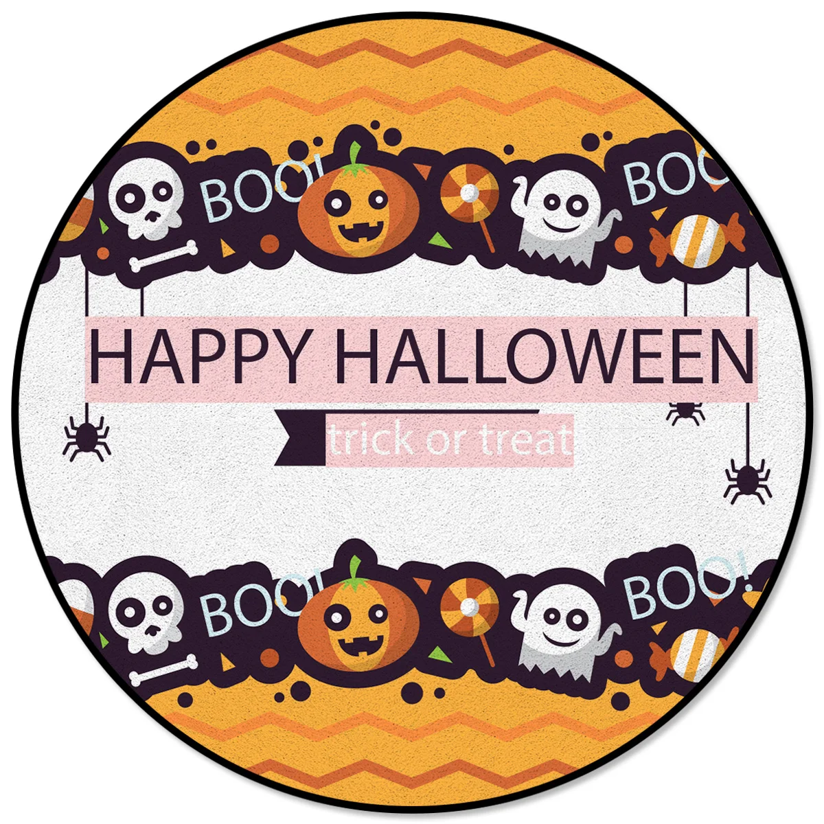 Trick Or Treat Хэллоуин вечерние ворсистые круглые ковры из микрофибры очиститель Пасхальный Sunday Pet Кормление Ресторан пол коврики области