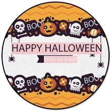 Trick Or Treat Хэллоуин вечерние ворсистые круглые ковры из микрофибры очиститель Пасхальный Sunday Pet Кормление Ресторан пол коврики области