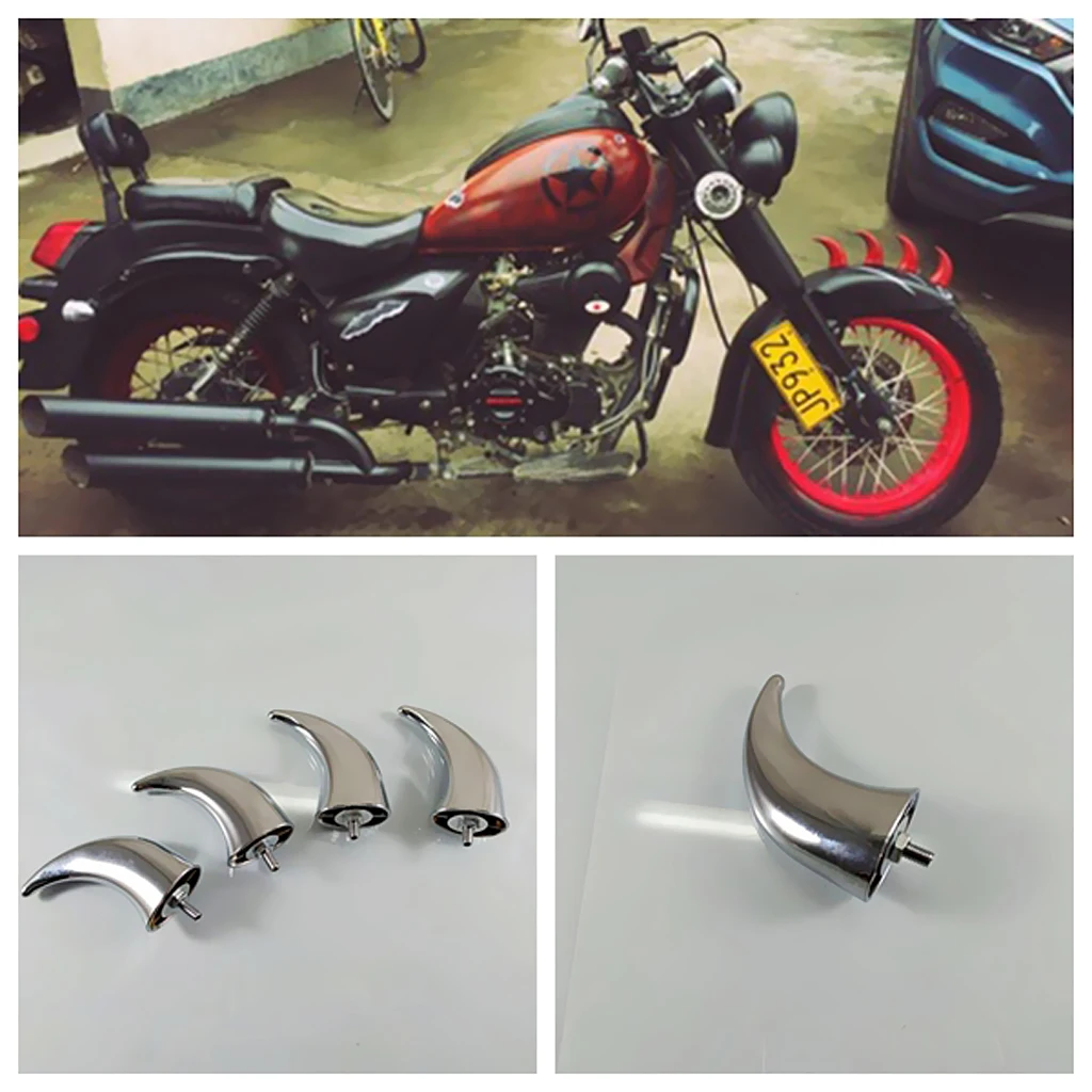 Motorcycle Motorbike Fender Front Horns Decoration For Chopper Bobber Touring