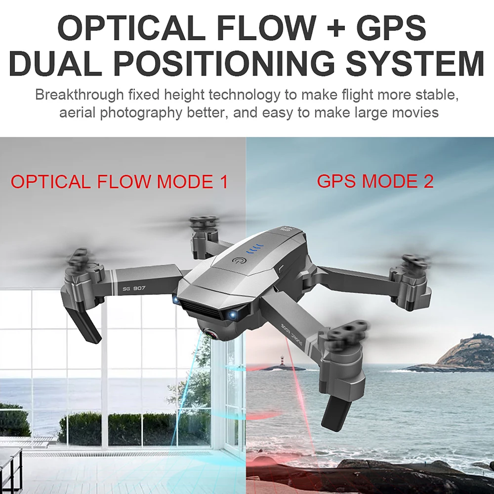 SG907 gps Дрон с 4K HD двойной камерой Широкий угол 5G wifi RC Квадрокоптер складной дроны Профессиональный gps Двойная система позиционирования
