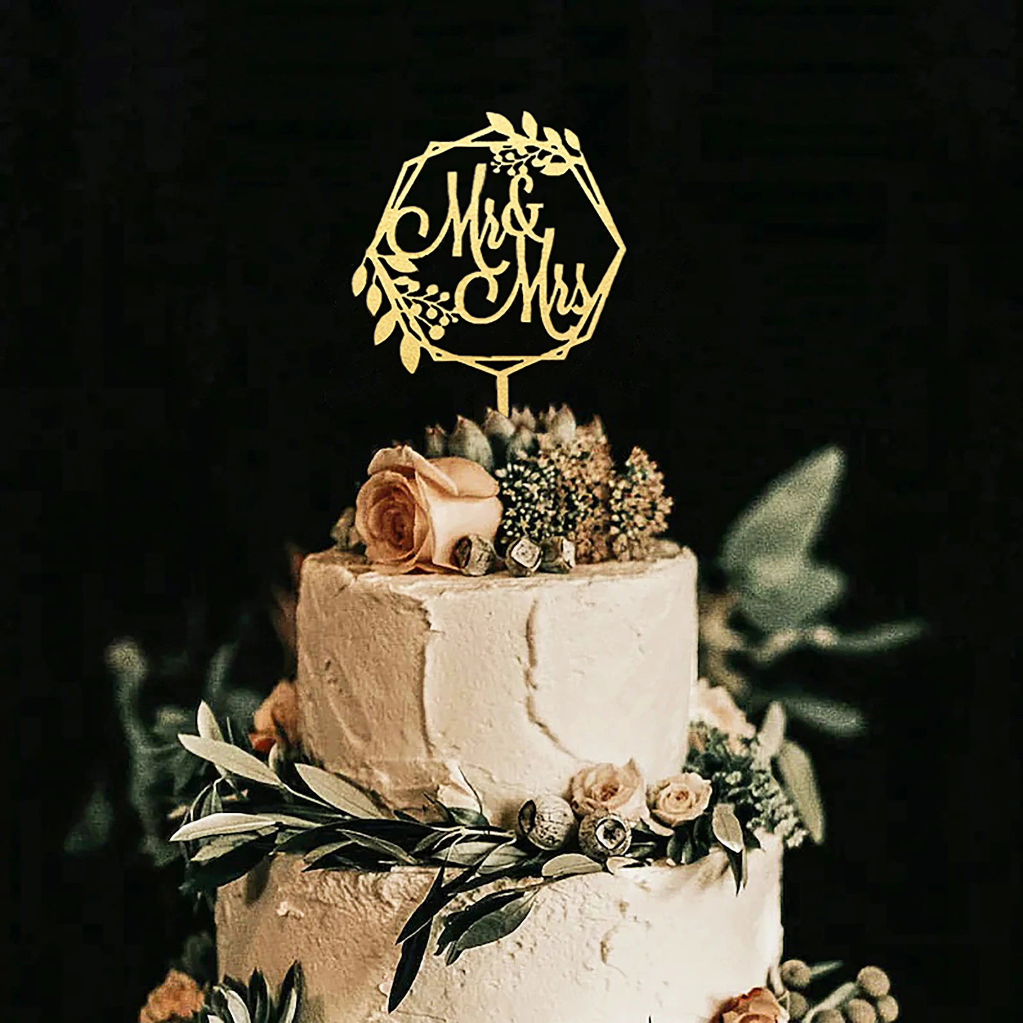 Personalized Wedding Cake Topper Mr & Mrs For Rustic Decor Birthday Party | Дом и сад
